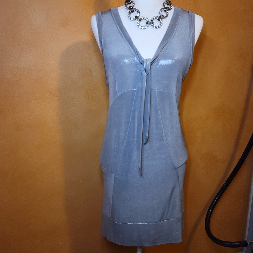 MARC by Marc Jacobs SILVER Shimmer Cocktail Dress in Size Small